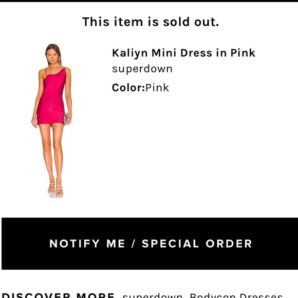 REVOLVE superdown Kaliyn Satin Mini Dress in Pink Fuchsia Sz Small NWOT - Picture 3 of 6